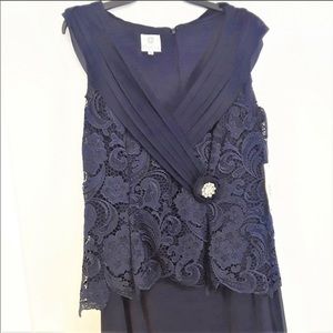 Mother of bride/groom formal dress - navy -size 16